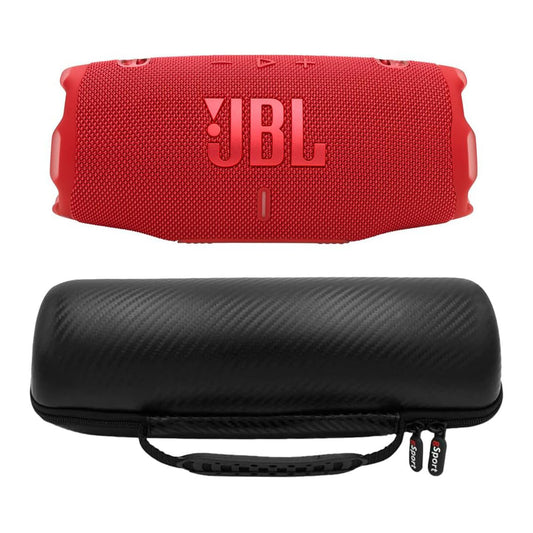 JBL Charge 6 Waterproof Portable Speaker Bundle with gSport Carbon Fiber Case (Red) Visit the JBL Store