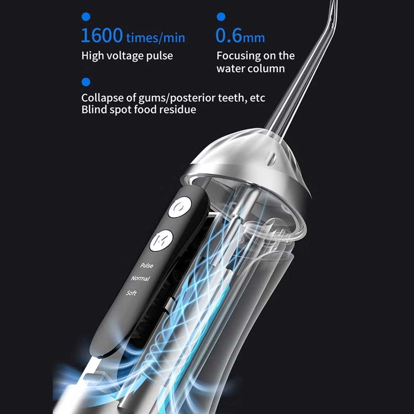 Portable Cordless Water Flosser for Teeth Cleaning 200ML Oral Irrigator Flosser 3 Cleaning