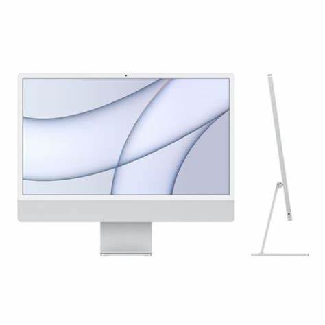 Close-up of iMac M1 Silver with 4.5K Retina Display