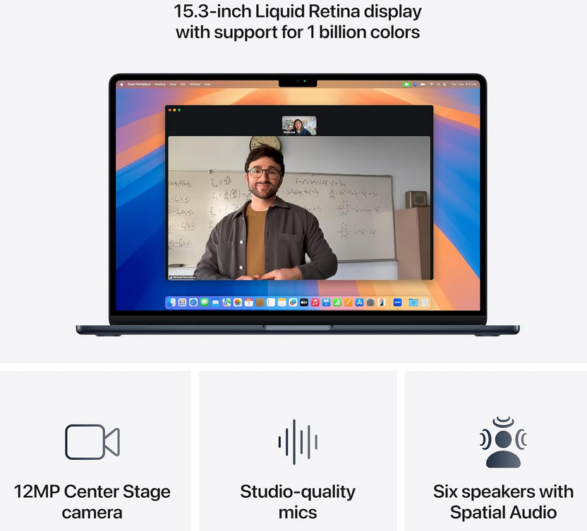 APPLE MACBOOK AIR M4 CHIP 512GB SSD 16GB RAM '15 INCHES-MIDNIGHT