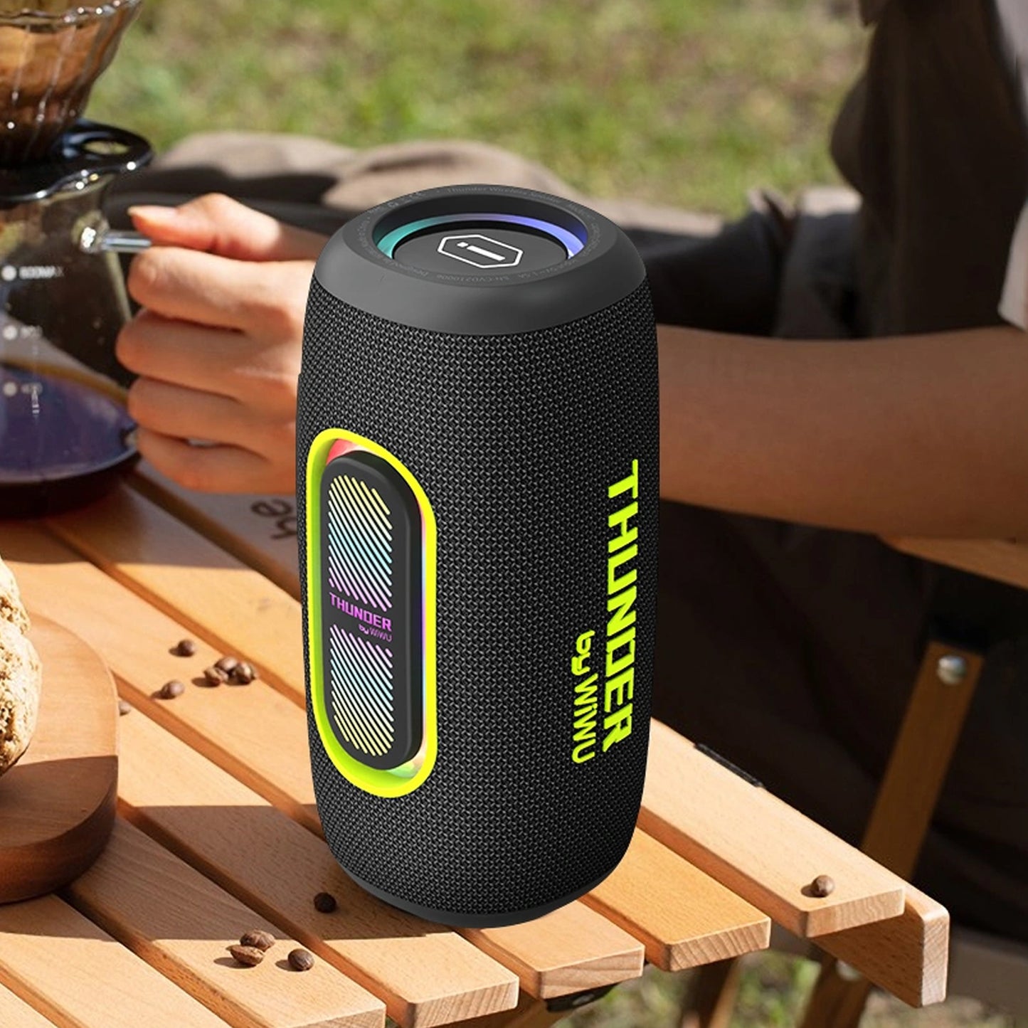 Bluetooth Speaker WIWU H7 Thunder Wireless Portable Speaker Black