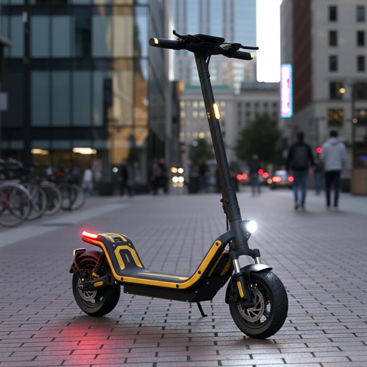 SWITCH Electric Scooter ES-C250 for Adult with 350W Motor, Long Range Battery E-scooter, LED Display