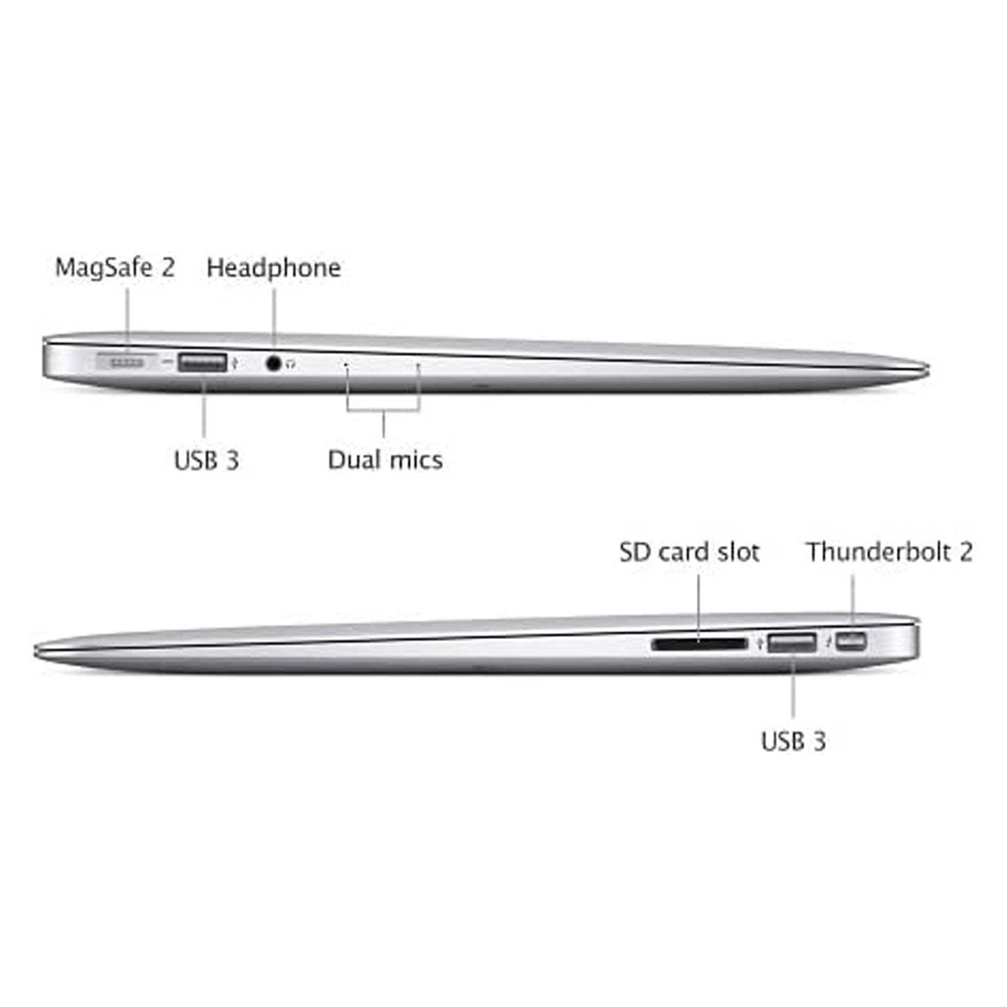 Apple MacBook Air A1466 13-inch Laptop 1.8GHz Core i5, MJVE2LL/A, 8GB RAM, 128GB SSD silver