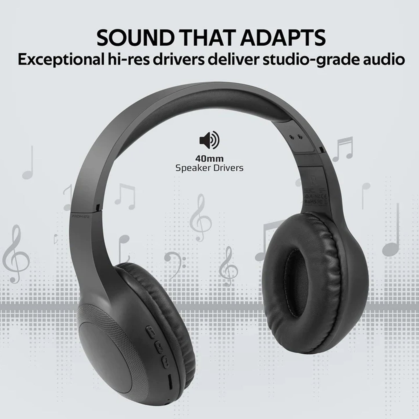 Bluetooth Headphone, Over-Ear Deep Bass Wired/Wireless Headphone with Long Playtime,