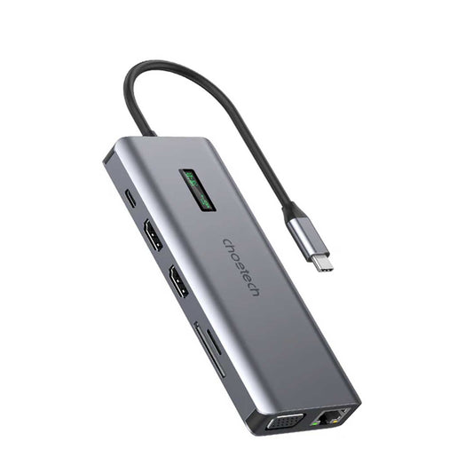 CHOETECH 12-in-1 USB-C Multiport Adapter with digital display
