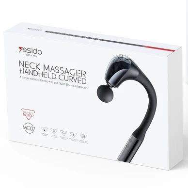 Yesido Handheld Curved Neck Massager Ultra-quiet Electric Massager with Large Capacity Battery