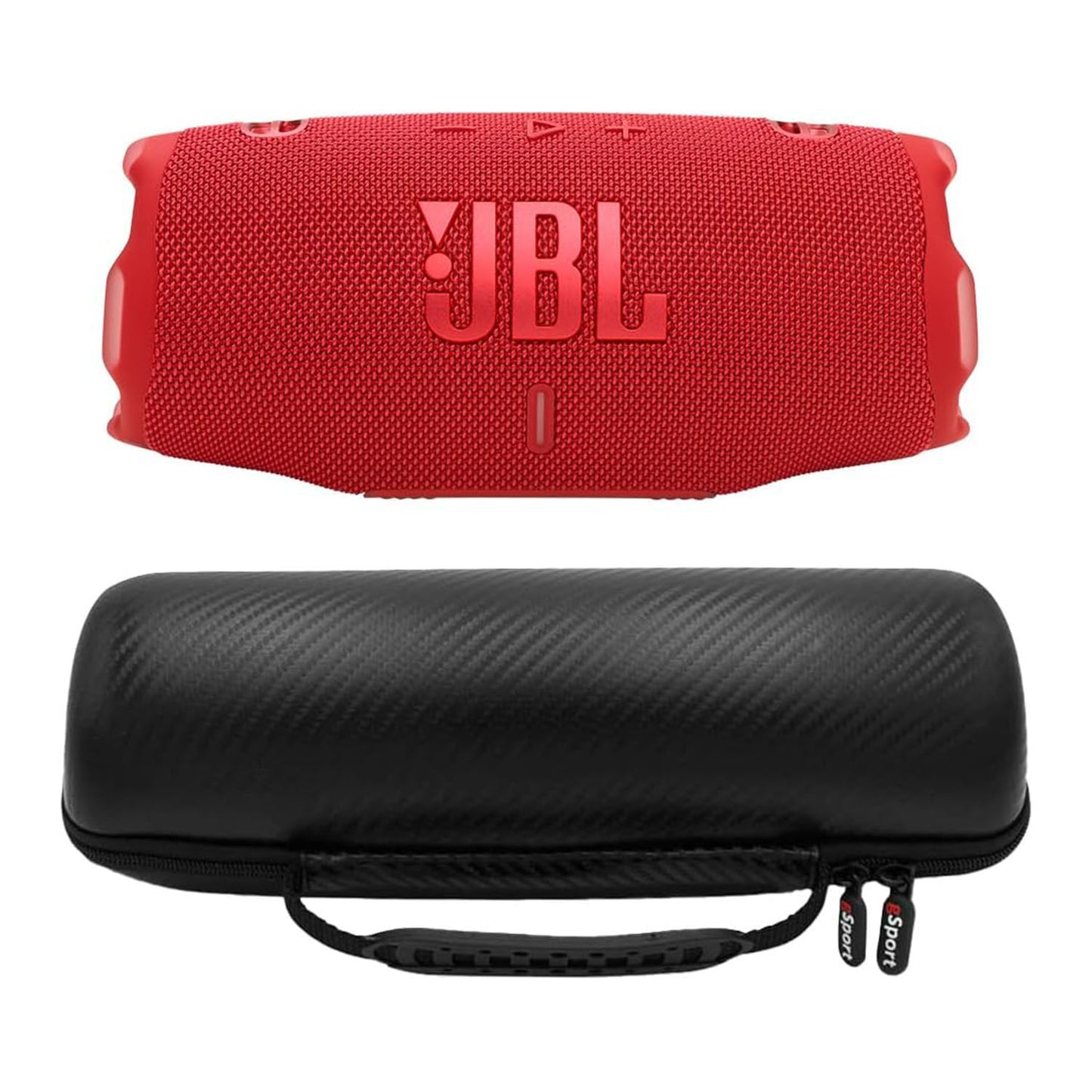 JBL Charge 6 Waterproof Portable Speaker Bundle with gSport Carbon Fiber Case (Red) Visit the JBL Store