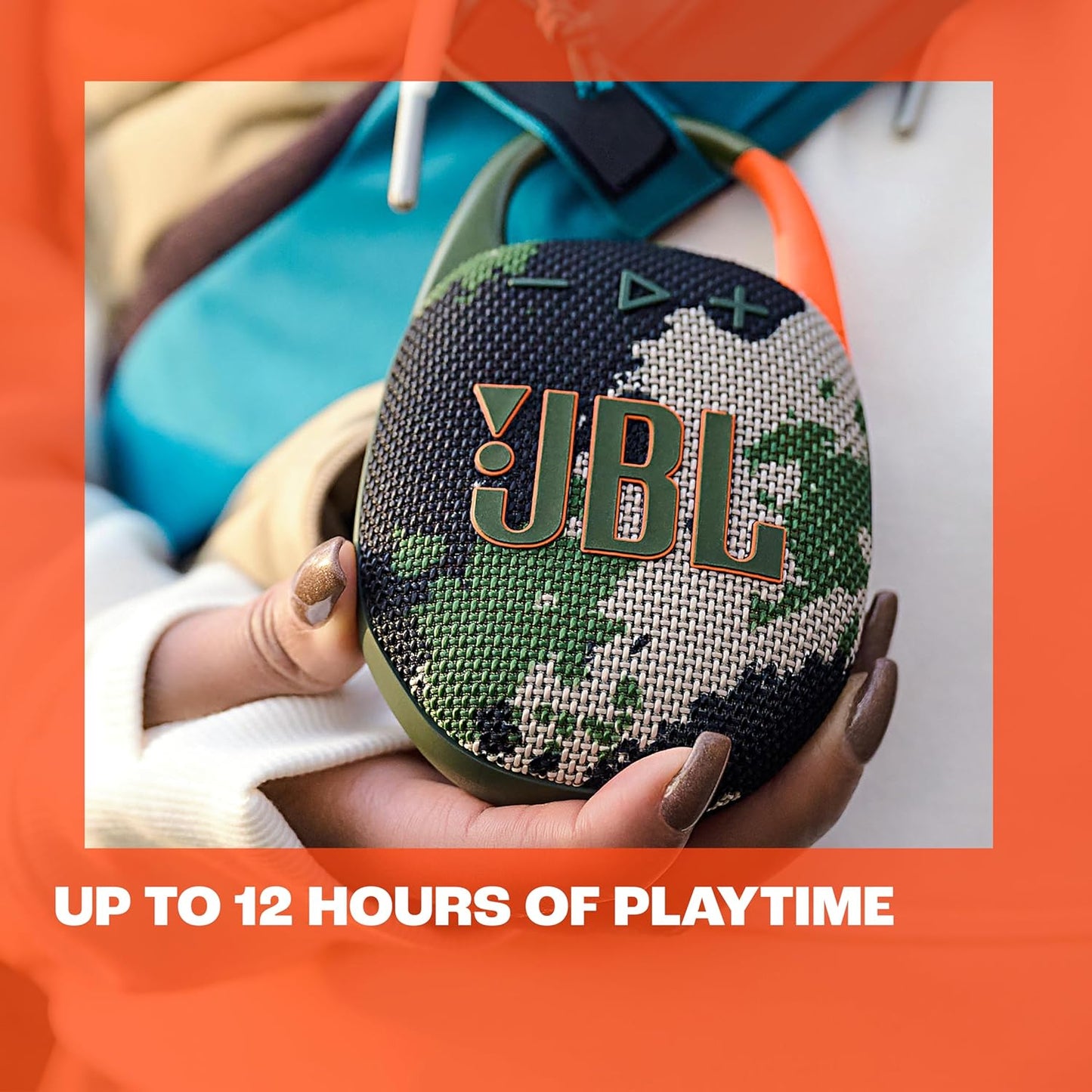 JBL Clip 5 Waterproof Bluetooth Speaker – Ultra-Portable, 12H Playtime, AURACAST (Multi-Speaker Connectivity), JBLCLIP5BLK, Black