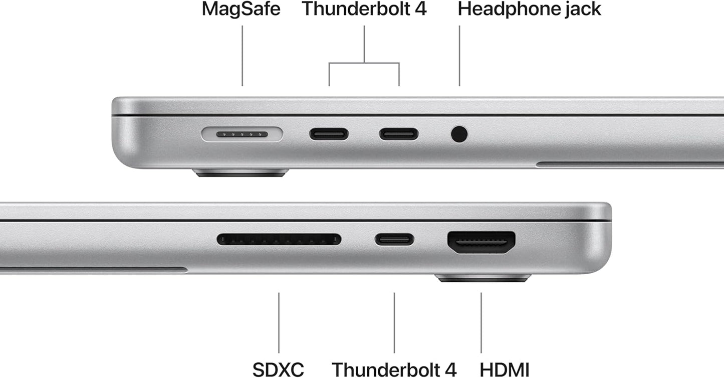 14‑inch MacBook Pro - Silver 512GB SSD storage (Apple M5 chip with 10-core CPU, 10-core GPU, 16-core Neural Engine)