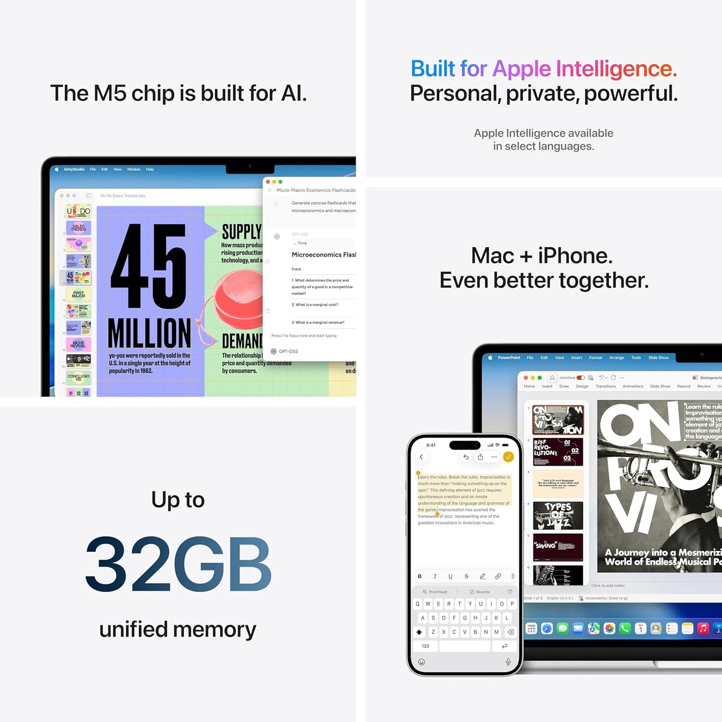 Apple 2026 MacBook Air 13-inch Laptop with M5 chip: AI and Apple Intelligence, 13.6-inch Liquid Retina Display, 16GB Unified Memory, 512GB SSD Storage, 12MP Center Stage Camera; ;English