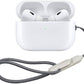Wiwu Airbuds Pro 2F, Active Noise Cancellation, HIFI Clear Voice, Bluetooth 5.2, Up to 6H Playback, 10m Wireless Range, Tap Function, Pop-up Window, Silicon case & Lanyard, White | AP2FW