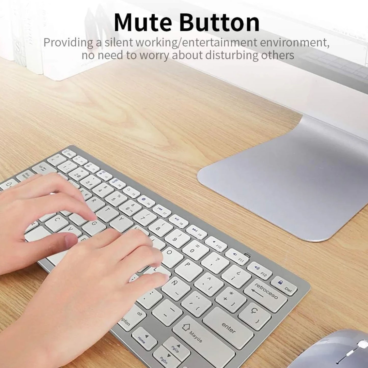 CHOETECH offers several wireless office keyboards Wireless office keyboard (compatible with multiple systems) with Arabic and English keys, CHOETECH BH-016 - White