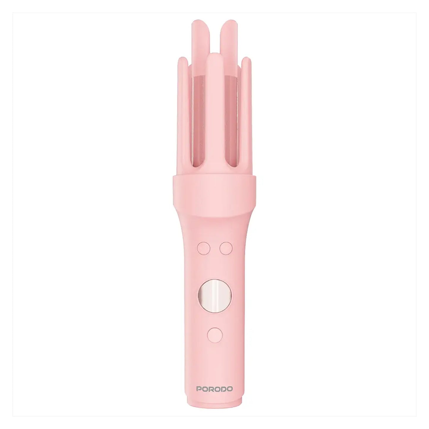 Porodo Lifestyle Ceramic Curling Iron with Adjustable Temperature Control, Type-C Charging Interface, 3 Hours Recharge Time, 30 Minutes Working Time, 2600mAh Battery Capacity, Quick Heat-Up Technology, Digital Temperature Display - Pink