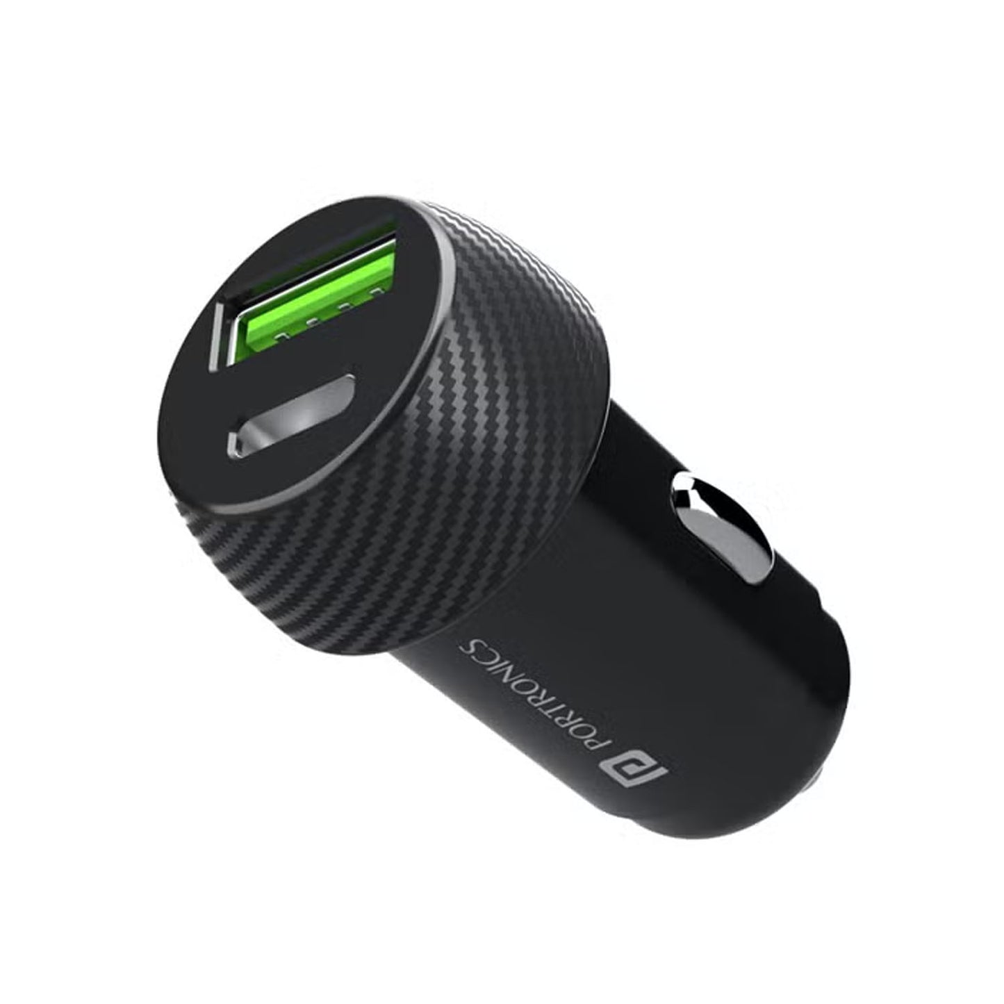 20W Car Power 7 Car Charger with Dual Output (Type-C PD + USB), Fast Charging, Adapter Compatible for Most Cars & Cellular Phones (Black)