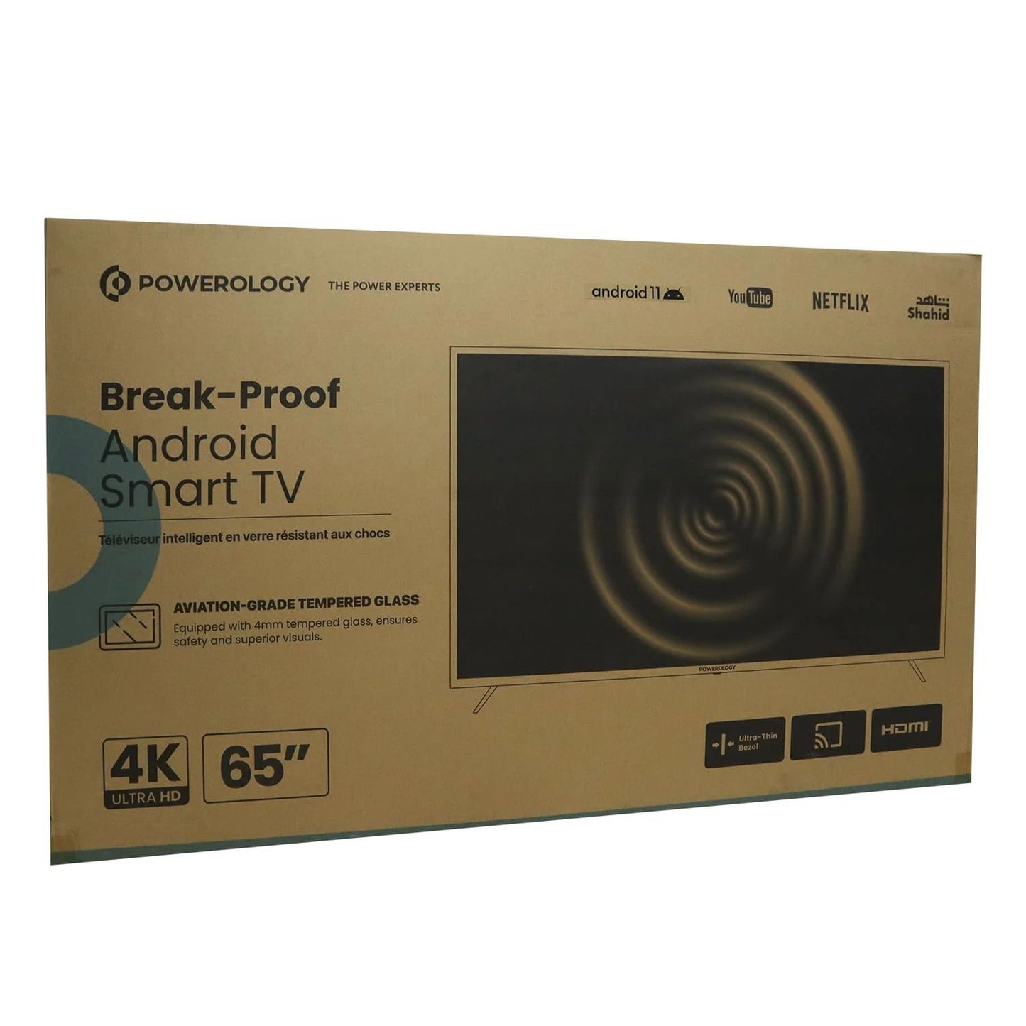 Powerology Break-Proof Android Smart TV 55" - Black
