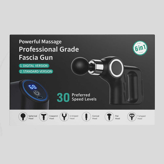 Powerful Massage – Professional Grade Fascia Gun (6-in-1)