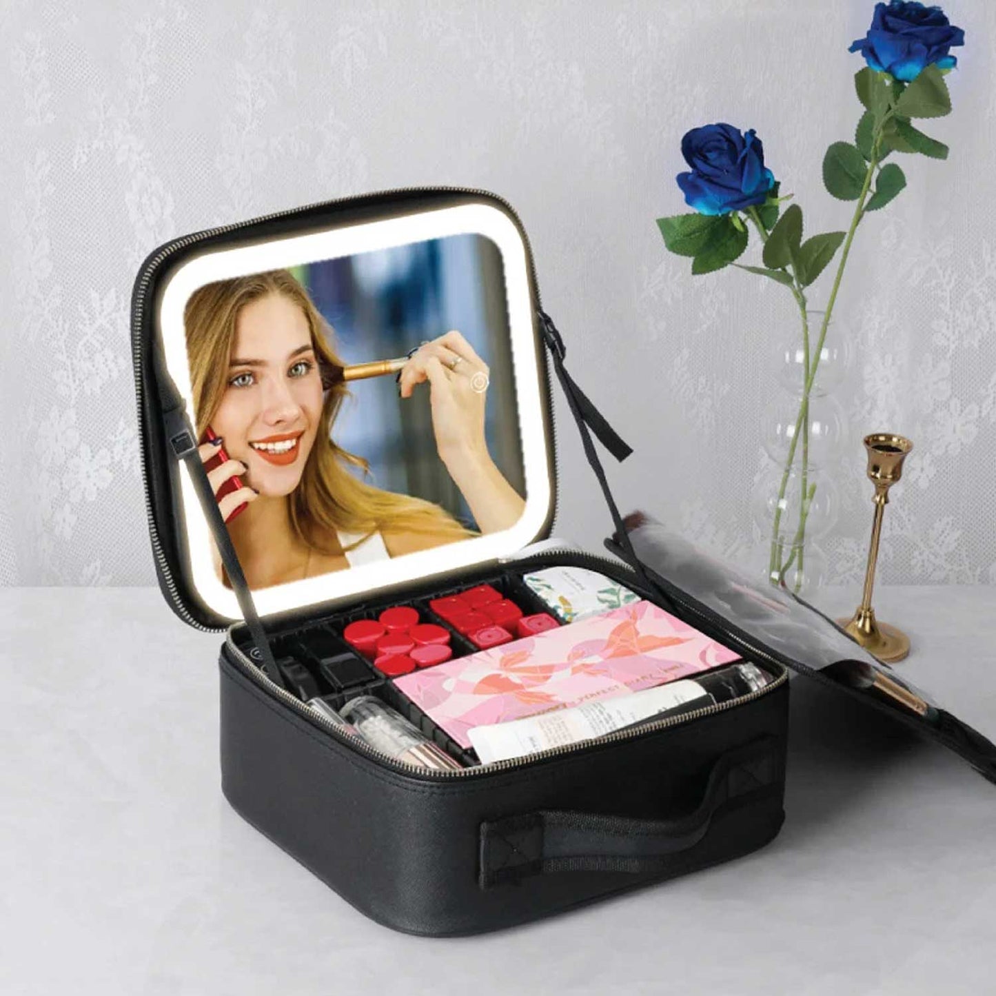 Green Lion Makeup Organizer – Black