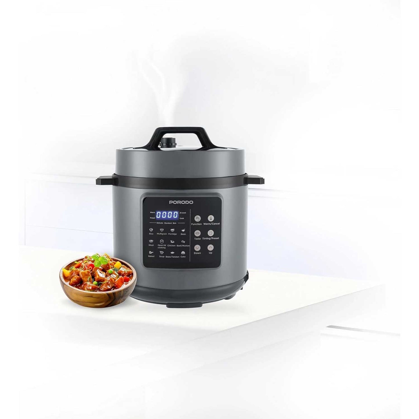 Porodo Lifestyle 1300W Electric Pressure Cooker 6L - Black