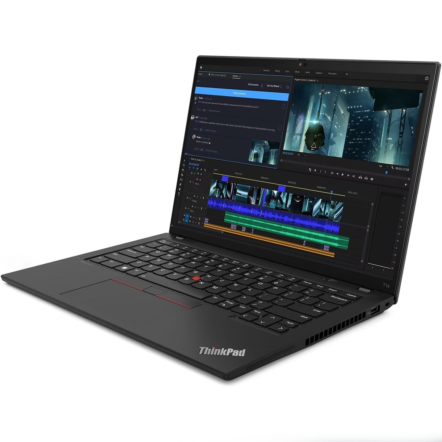 Thinkpad T14s Gen 2 Laptop With 14-Inch Full HD Display,Intel Core i5-1135G7 Processor/Quad Core/11th Gen/16GB RAM/256GB SSD/Intel Iris XE Graphics/Windows 10 Pro English Blac