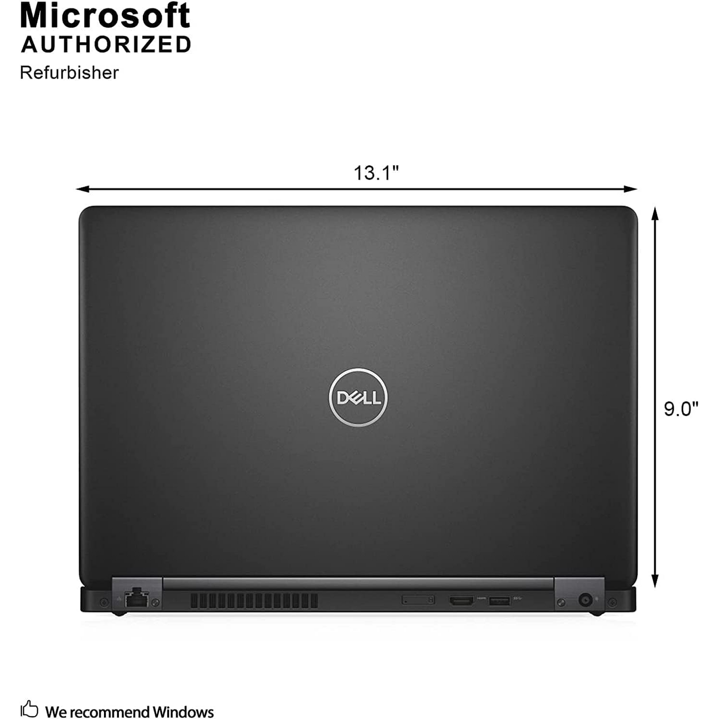 Dell Latitude 5490 / Intel 1.7 GHz Core i5-8350U Quad Core CPU / 16GB RAM / 512GB SSD / 14" FHD (1920 x 1080) Display/HDMI/USB-C/Webcam/Windows 10 Pro, Black