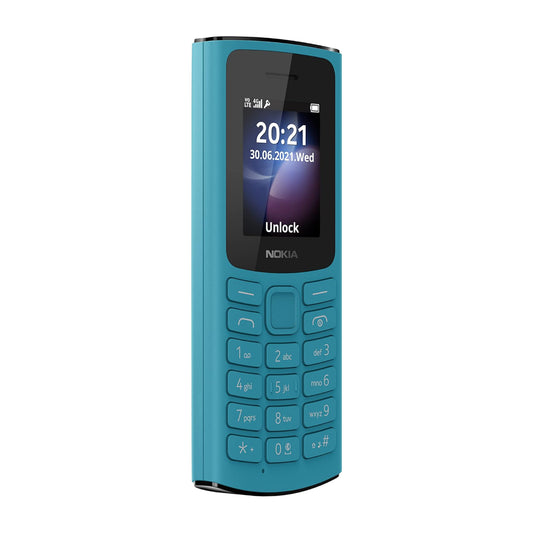 Nokia 105 4G Feature Phone With Long-Lasting Battery, Classic Quality Design , Packed Features, Classic Games, Radio, Flashlight And Plenty Of Storage Space, Dual Sim, RAM 48 Mb, Rom 128 Mb - Blue