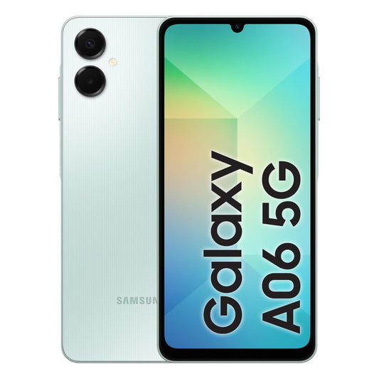 Samsung Galaxy A06 5G, Android Smartphone, Dual SIM Mobile Phone, 6GB RAM, 128GB Storage, Light Green