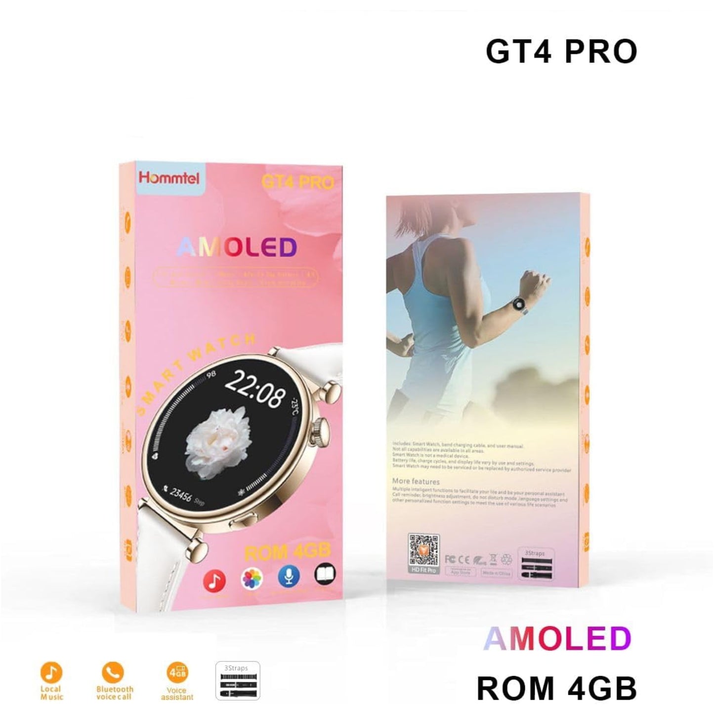 Hommtel GT4 Pro Smartwatch — Real AMOLED Display