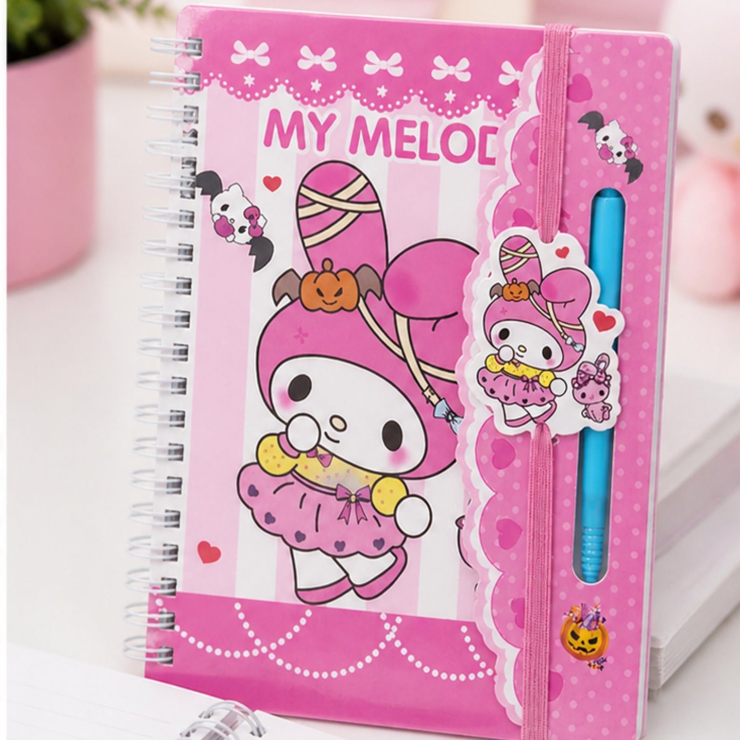 My Melody Cute Spiral Notebook Set with Pen – Kawaii Diary for Kids