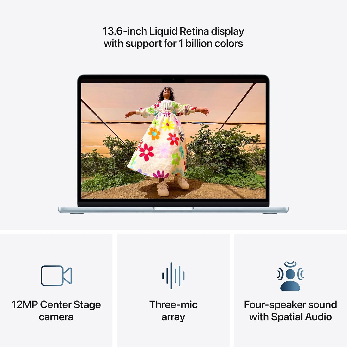 Apple 2026 MacBook Air 13-inch Laptop with M5 chip: AI and Apple Intelligence, 13.6-inch Liquid Retina Display, 16GB Unified Memory, 512GB SSD Storage, 12MP Center Stage Camera; ;English