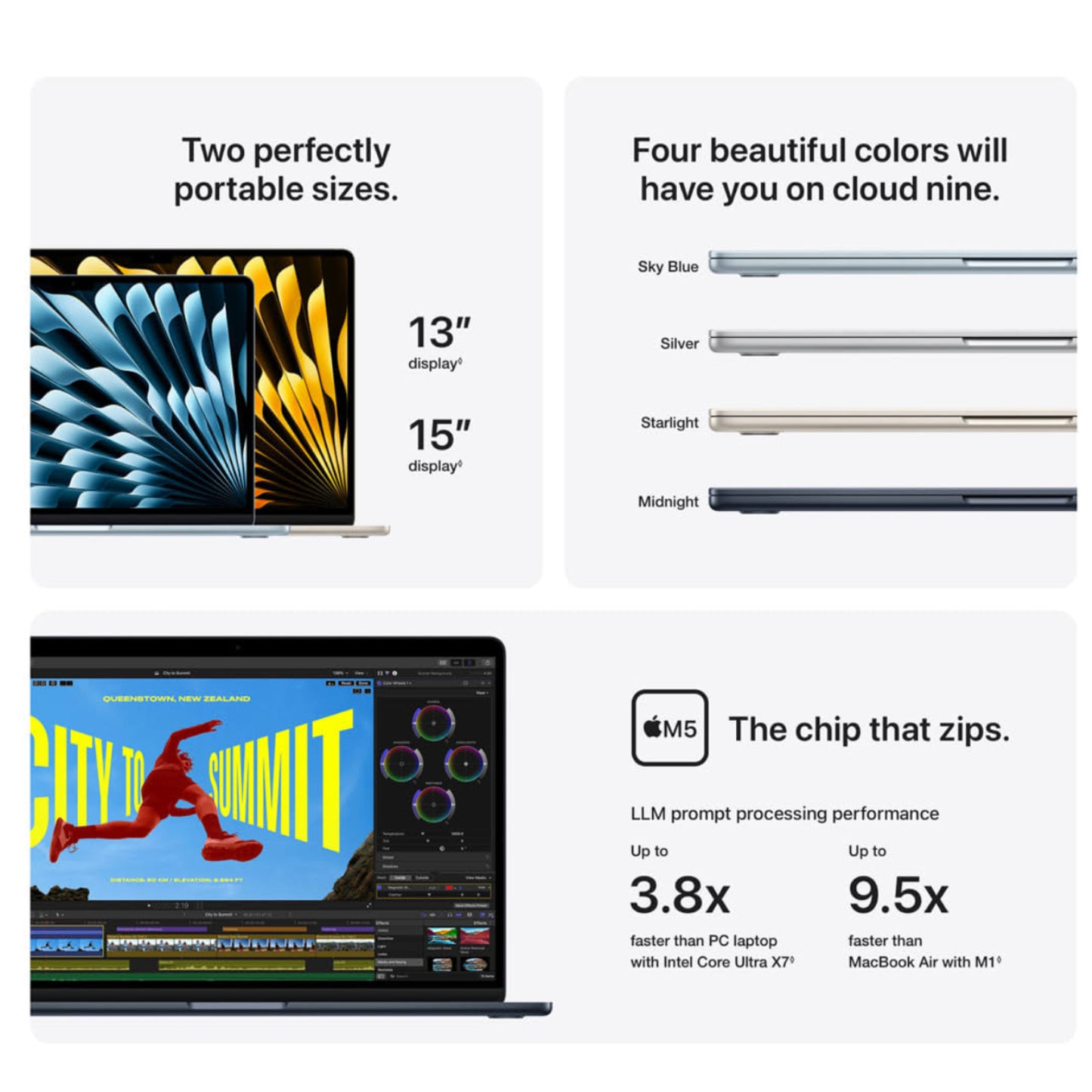 Apple 2026 MacBook Air 13-inch Laptop with M5 chip: AI and Apple Intelligence, 13.6-inch Liquid Retina Display, 16GB Unified Memory, 512GB SSD Storage, 12MP Center Stage Camera; ;English