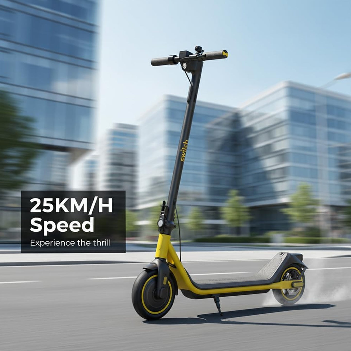 SWITCH Electric Scooter ES-C120 for Adult with 350W Motor, Long Range Battery E-scooter, LED Display
